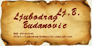 Ljubodrag Budanović vizit kartica